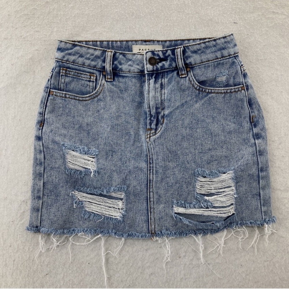 Pacsun ripped denim skirt